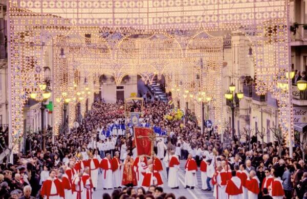 Traditional Easter Pasqua procession in Italy, Europe