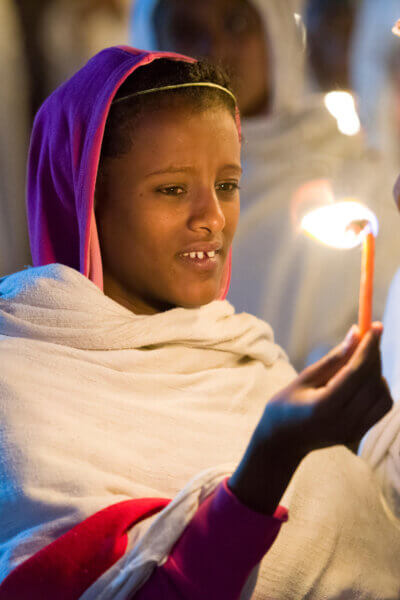 Prayers said on Ethiopia Easter Saturday, Lalibela, Ethiopia